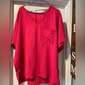 Over-sized Fuchsia blouse, very comfortable, worn twice